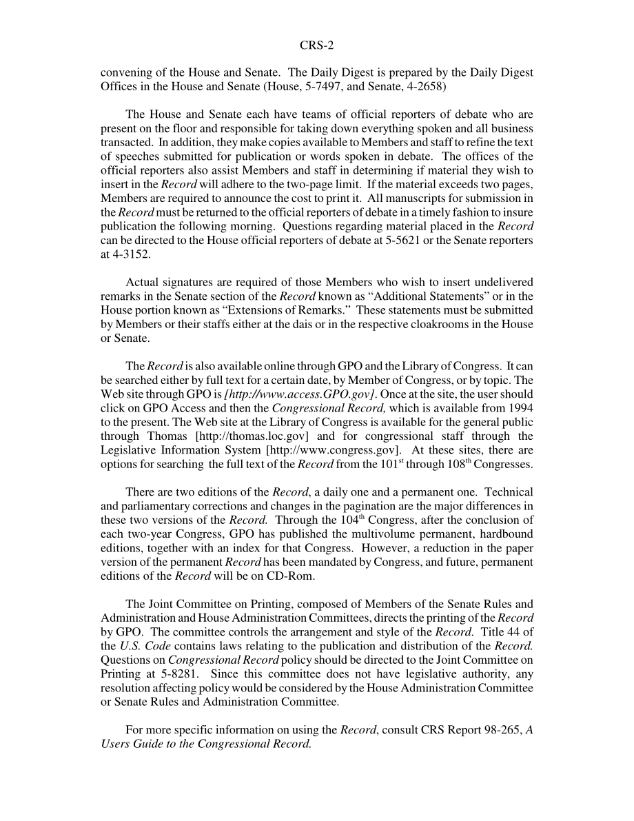 [20030717]98-266GOV_国会记录：其生产、分销和可访问性.pdf_第2页