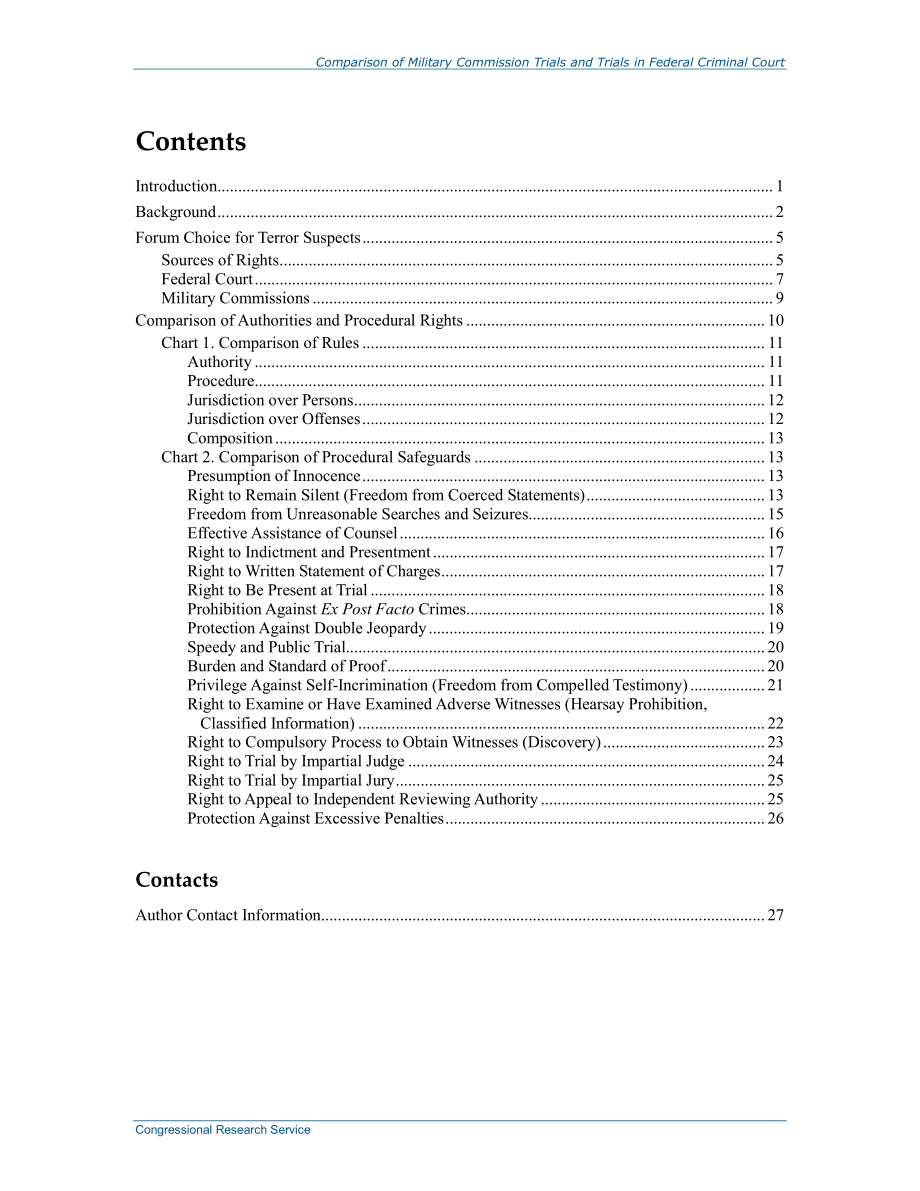 [20140321]R40932_军事委员会审判和联邦刑事法院审判中的权利比较.pdf_第3页
