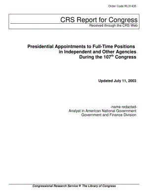 [20030711]RL31435_在第107届国会期间总统任命独立机构和其他机构的全职职位.pdf