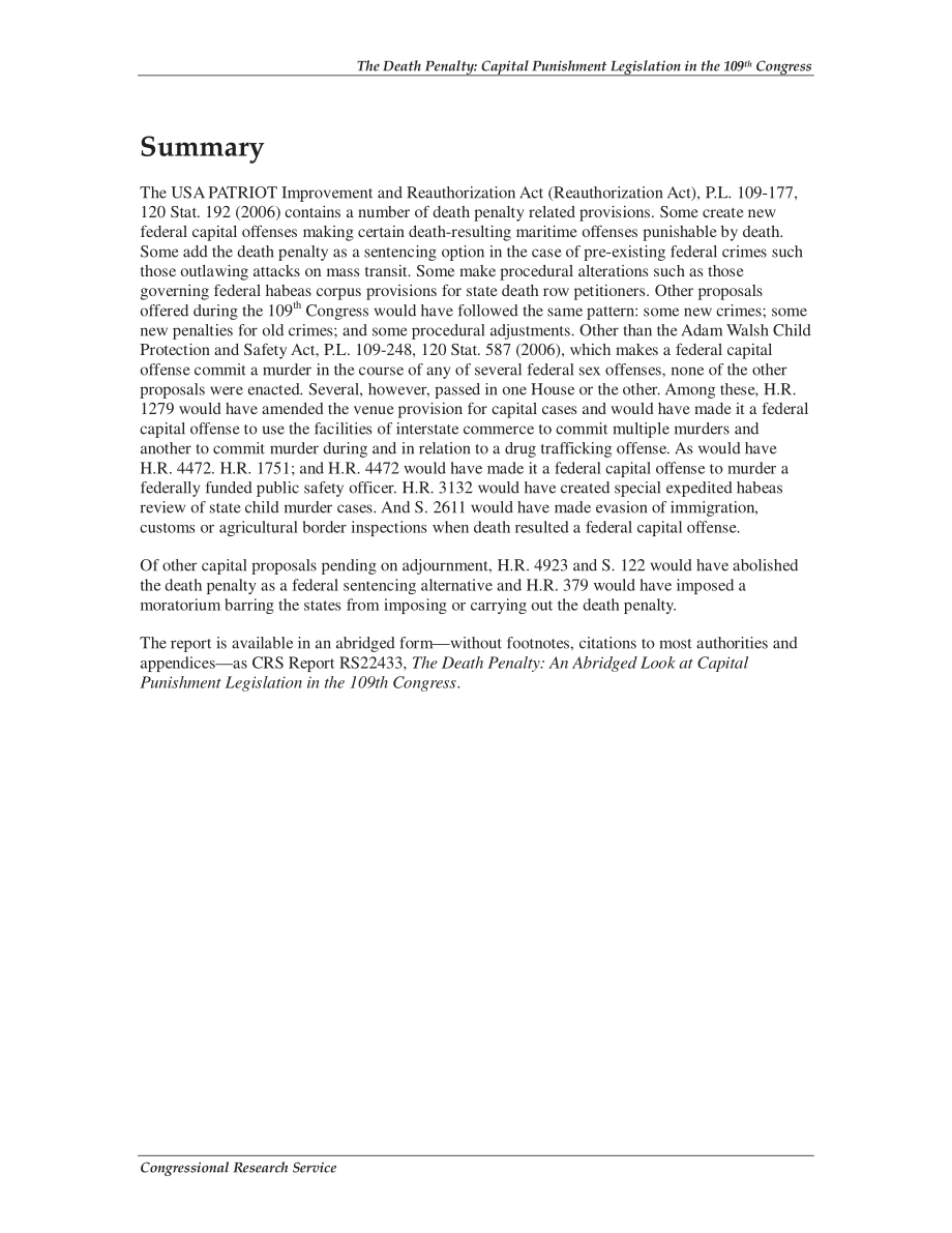 [20061211]RL33395_死刑：第109届国会死刑立法.pdf_第2页
