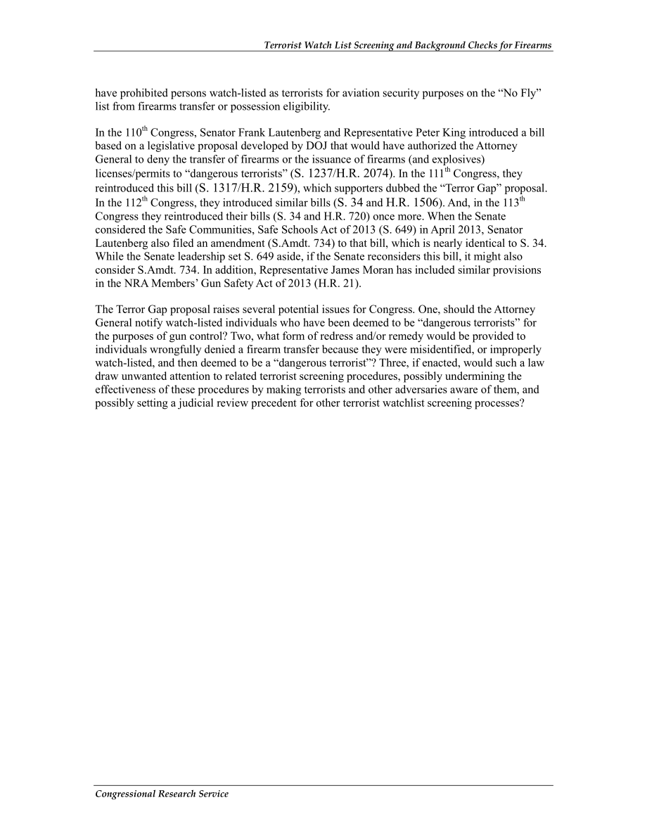 [20130501]R42336_恐怖分子观察名单筛选和枪支背景调查.pdf_第3页