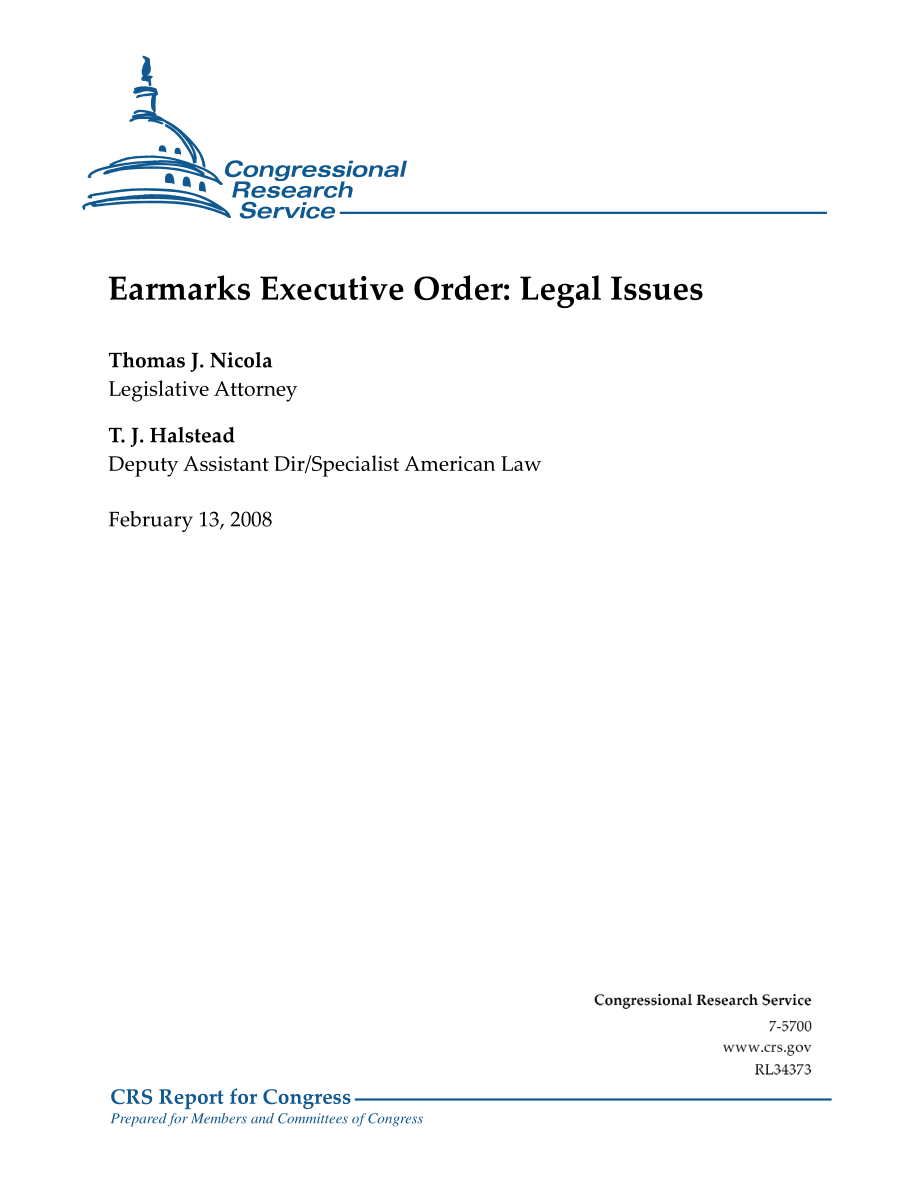 [20080213]RL34373_专项拨款行政命令：法律问题.pdf_第1页