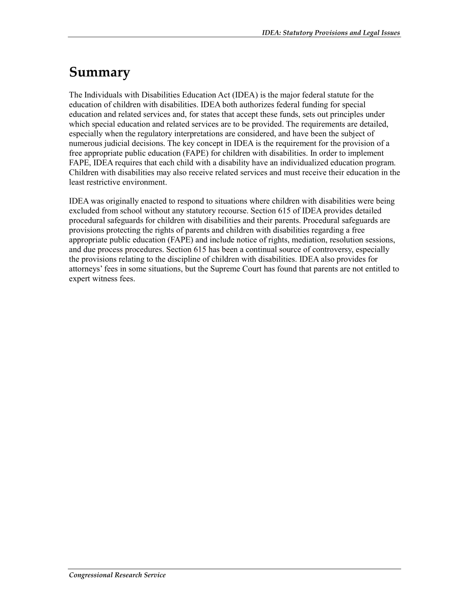 [20110511]R40690_《残疾人教育法》（IDEA）：法律规定和近期法律问题.pdf_第2页