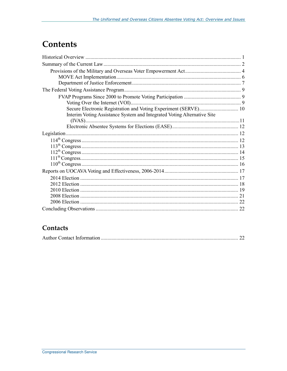 [20161026]RS20764_《制服和海外公民缺席投票法》：概述和问题.pdf_第3页
