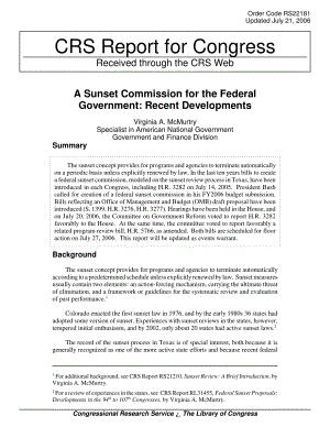 [20060721]RS22181_联邦政府日落委员会：最近的事态发展.pdf