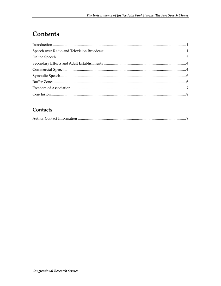 [20100527]R41256_约翰·保罗·史蒂文斯法官的判例：关于《第一修正案》言论自由条款的主要意见.pdf_第3页