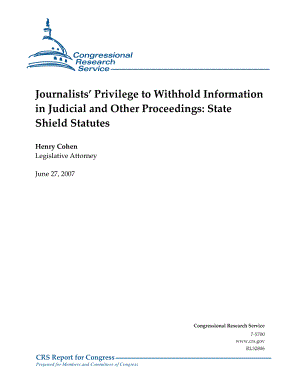 [20070627]RL32806_记者在司法和其他程序中隐瞒信息的特权：State Shield Statutes.pdf