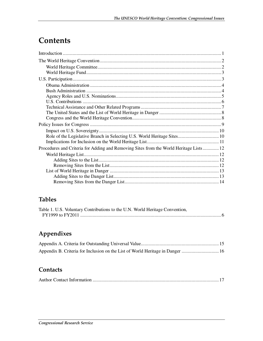 [20110720]R40164_联合国教科文组织世界遗产公约：国会议题.pdf_第3页