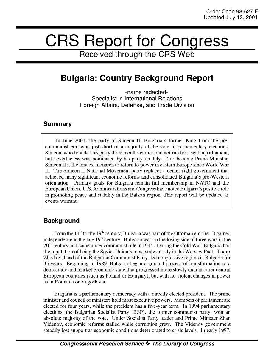 [20010713]98-627_保加利亚：国家背景报告.pdf_第1页