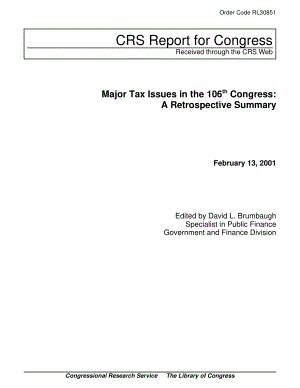 [20010213]RL30851_第106届国会的主要税务问题：回顾性总结.pdf