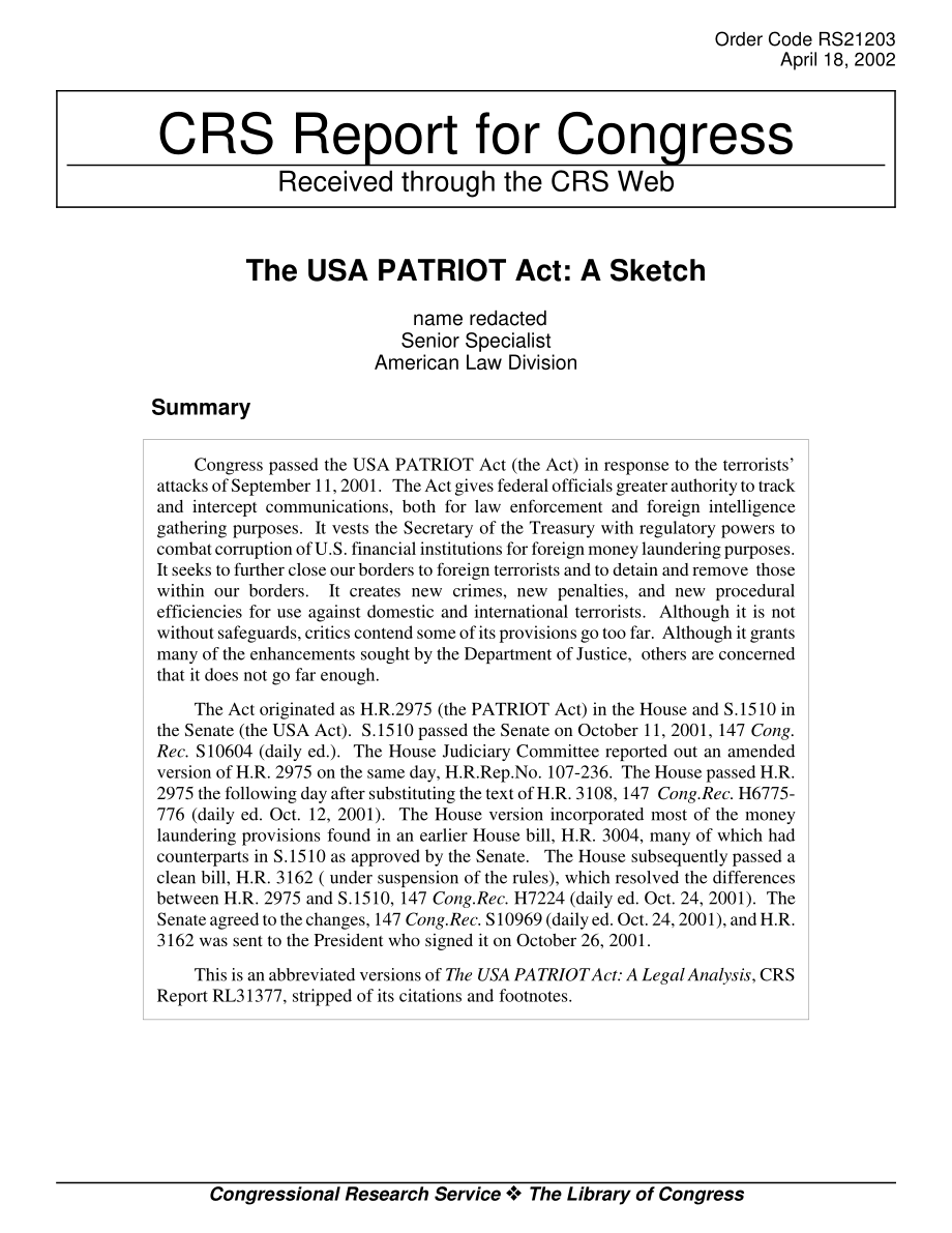 [20020418]RS21203_美国爱国者法案：草图.pdf_第1页