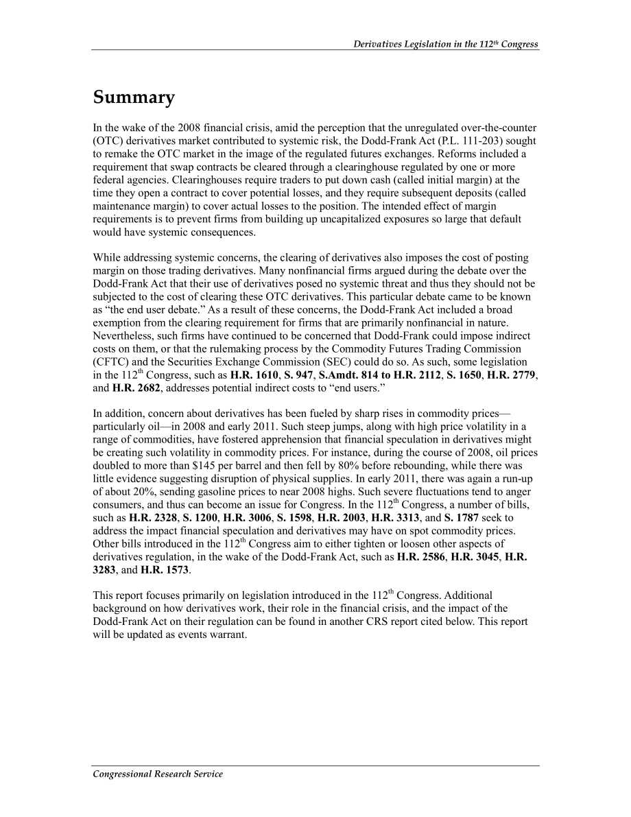 [20111227]R42129_第112届国会衍生品立法.pdf_第2页