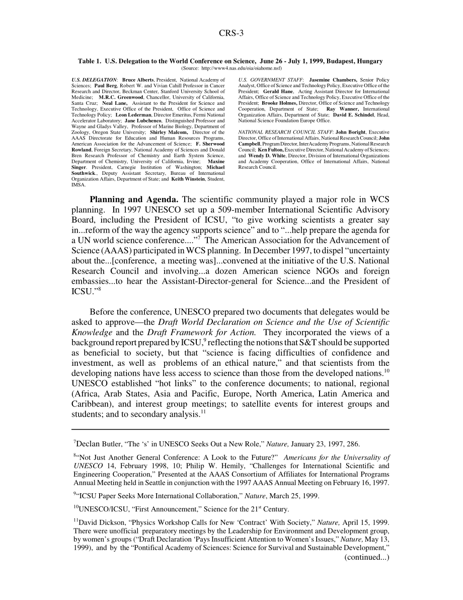 [19990803]RS20291_世界科学会议1999年6月26日至7月1日：结果.pdf_第3页