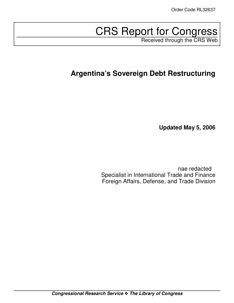 [20060505]RL32637_阿根廷主权债务重组.pdf_第1页