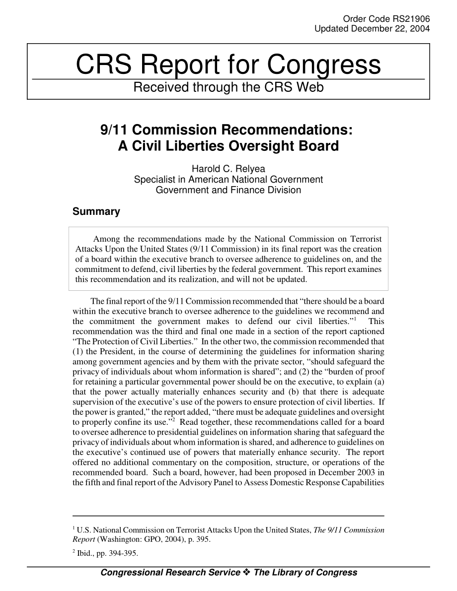 [20041222]RS21906_911委员会建议：公民自由监督委员会.pdf_第1页