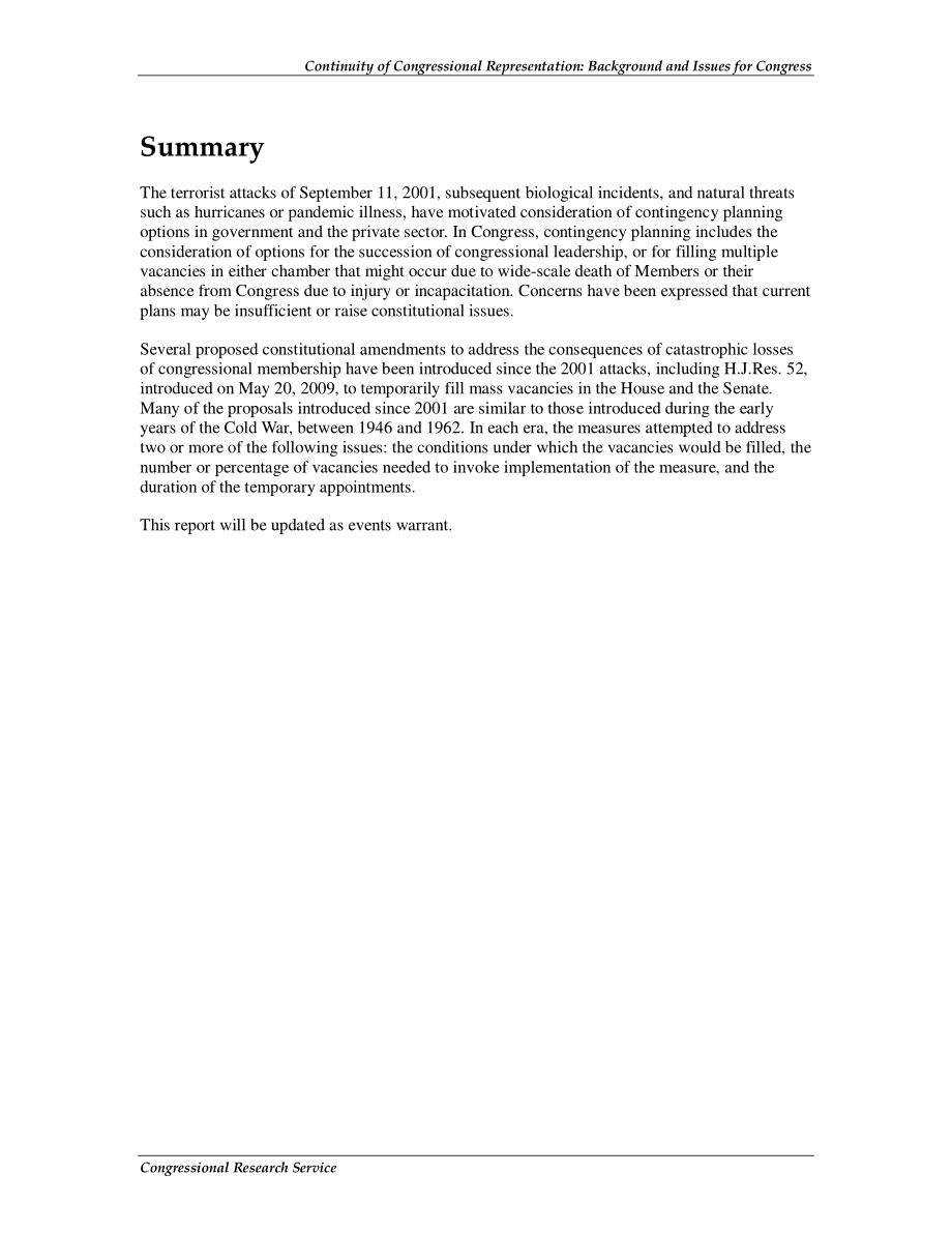 [20090717]R40628_国会代表连续性的宪法方法：国会背景和议题.pdf_第2页