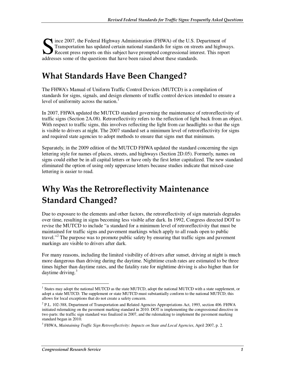 [20110120]R41601_修订后的交通标志联邦标准：常见问题解答.pdf_第2页