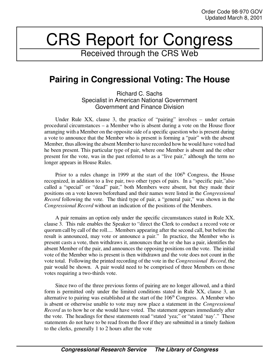 [20010308]98-970GOV_国会投票中的配对：房子.pdf_第1页