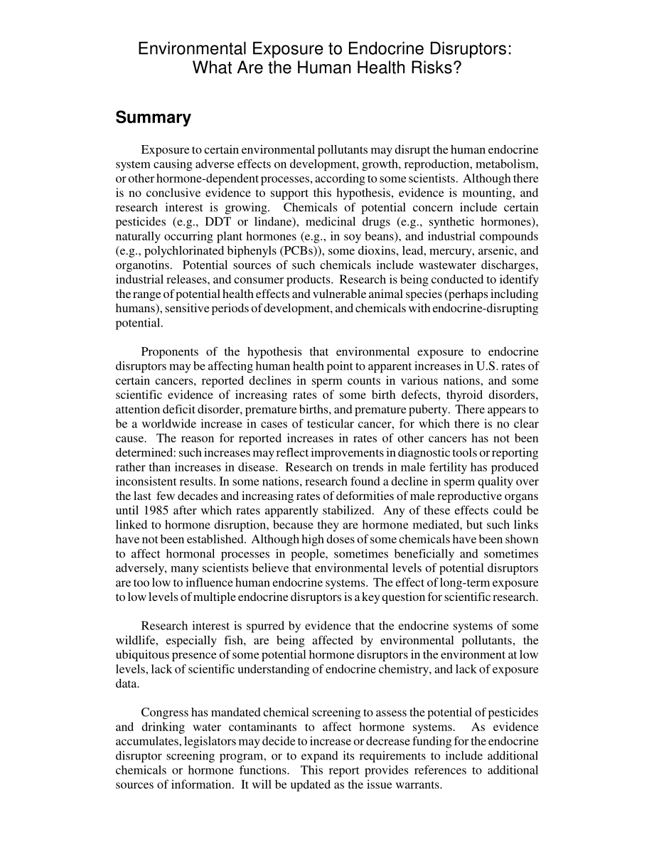 [20020204]RL31267_内分泌干扰物的环境暴露：人类健康风险是什么？.pdf_第2页