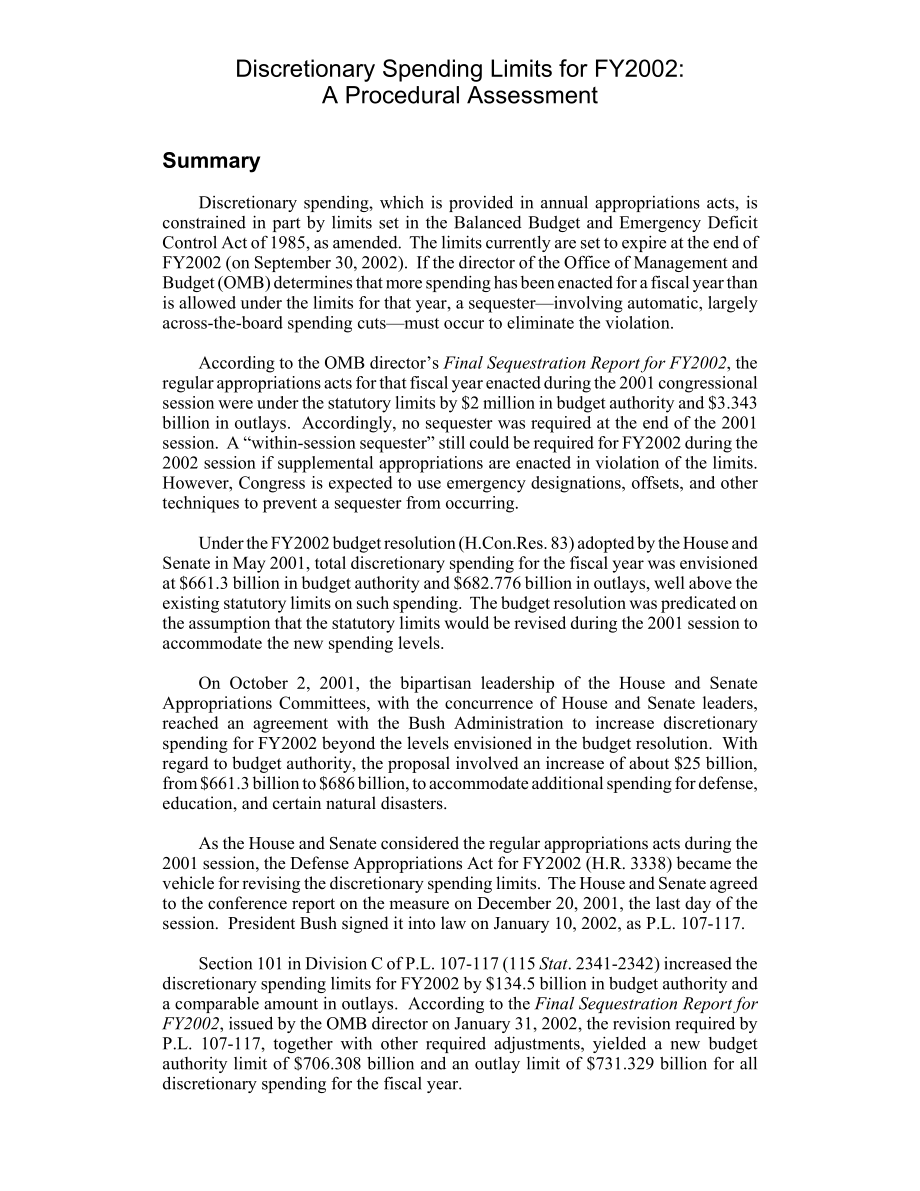 [20020523]RL31193_2002财年可自由支配支出限额：程序性评估.pdf_第2页