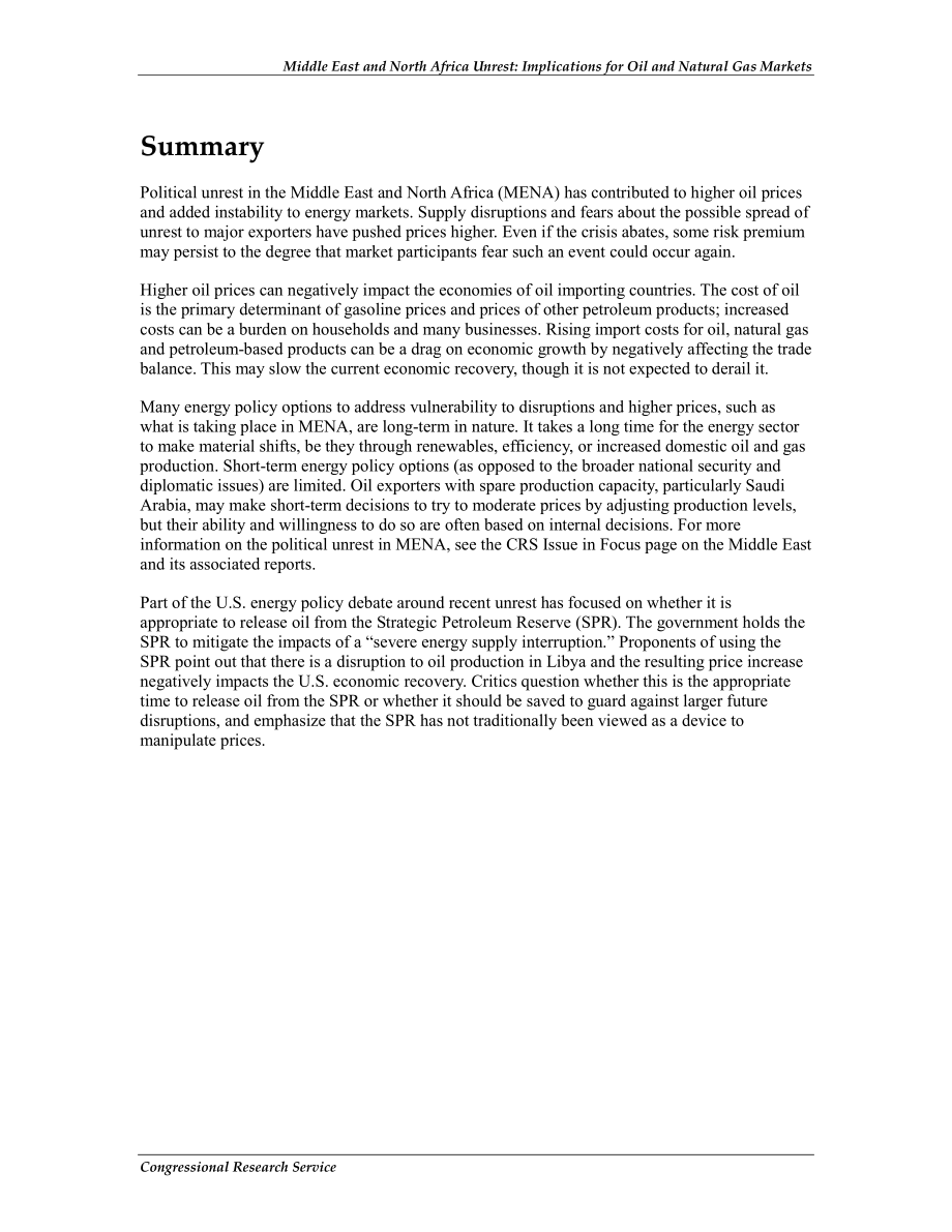 [20110310]R41683_中东和北非动乱：对石油和天然气市场的影响.pdf_第2页
