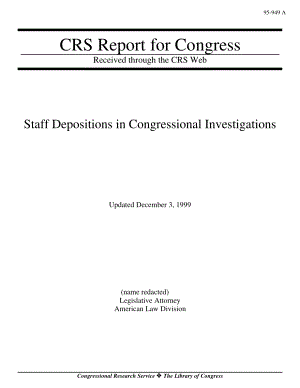 [19991203]95-949_Staff Depositions in Congressional Investigations.pdf
