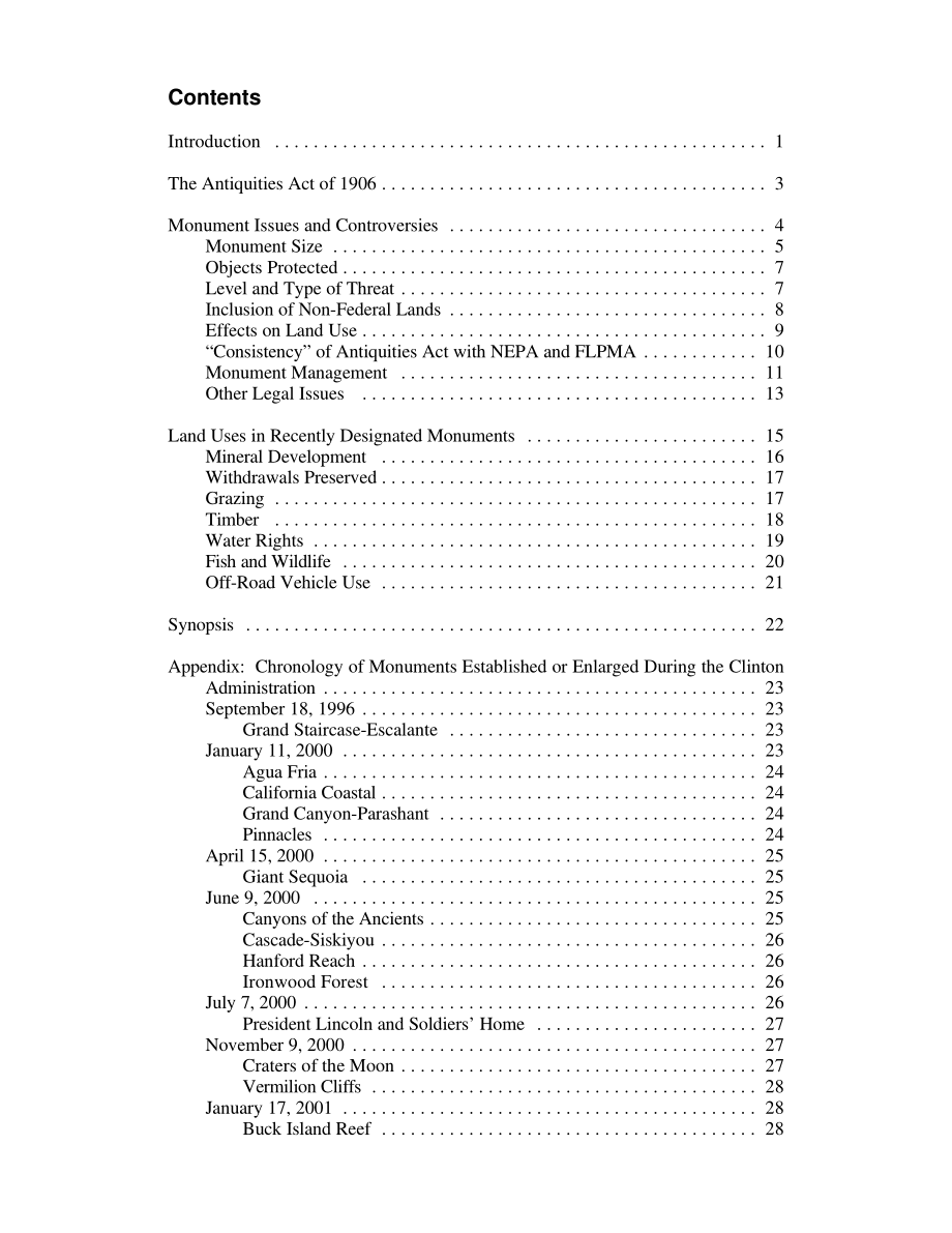 [20010628]RL30528_国家纪念碑和古物法：克林顿总统的任命及相关问题.pdf_第3页