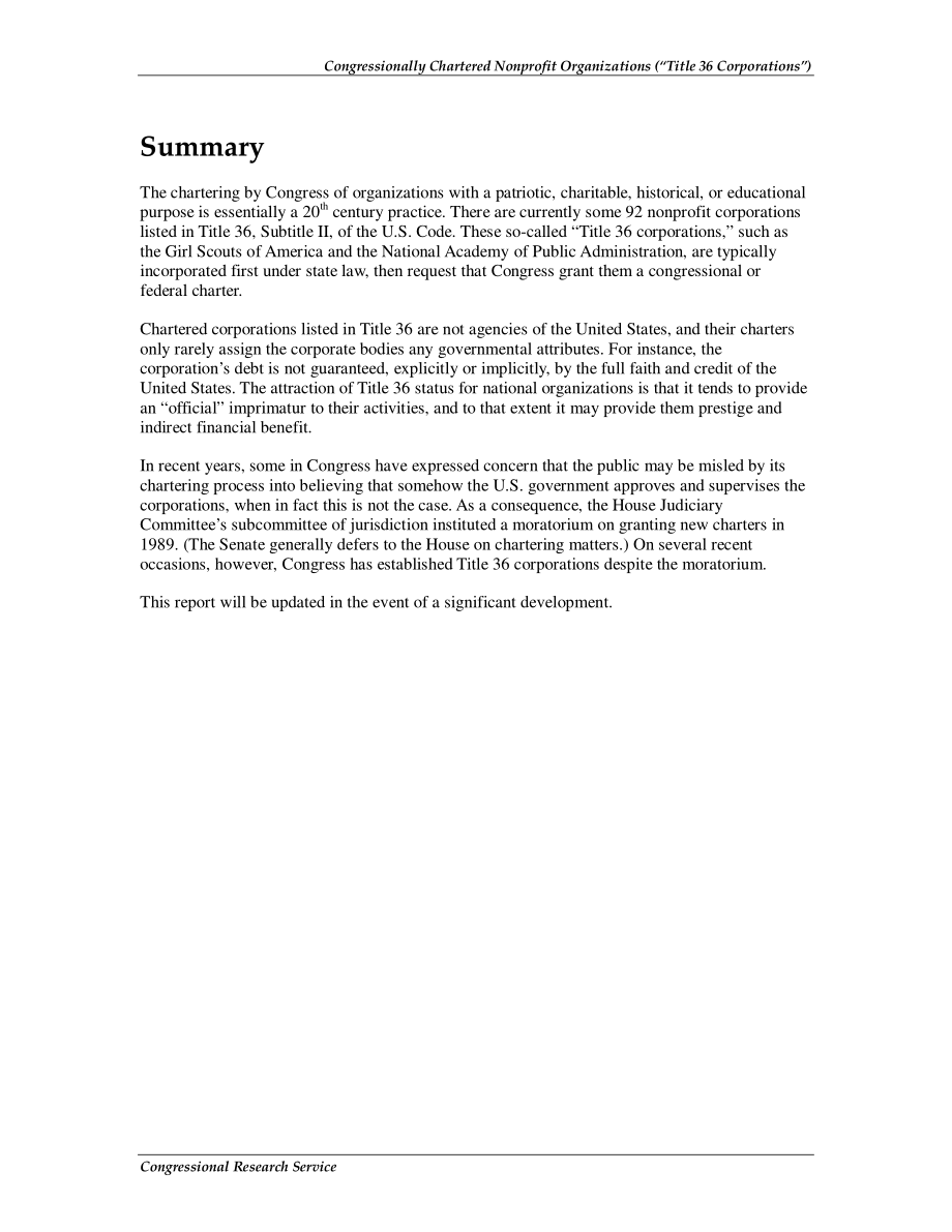 [20110617]RL30340_国会特许非营利组织（“第36篇公司”）：他们是什么以及国会如何对待他们.pdf_第2页