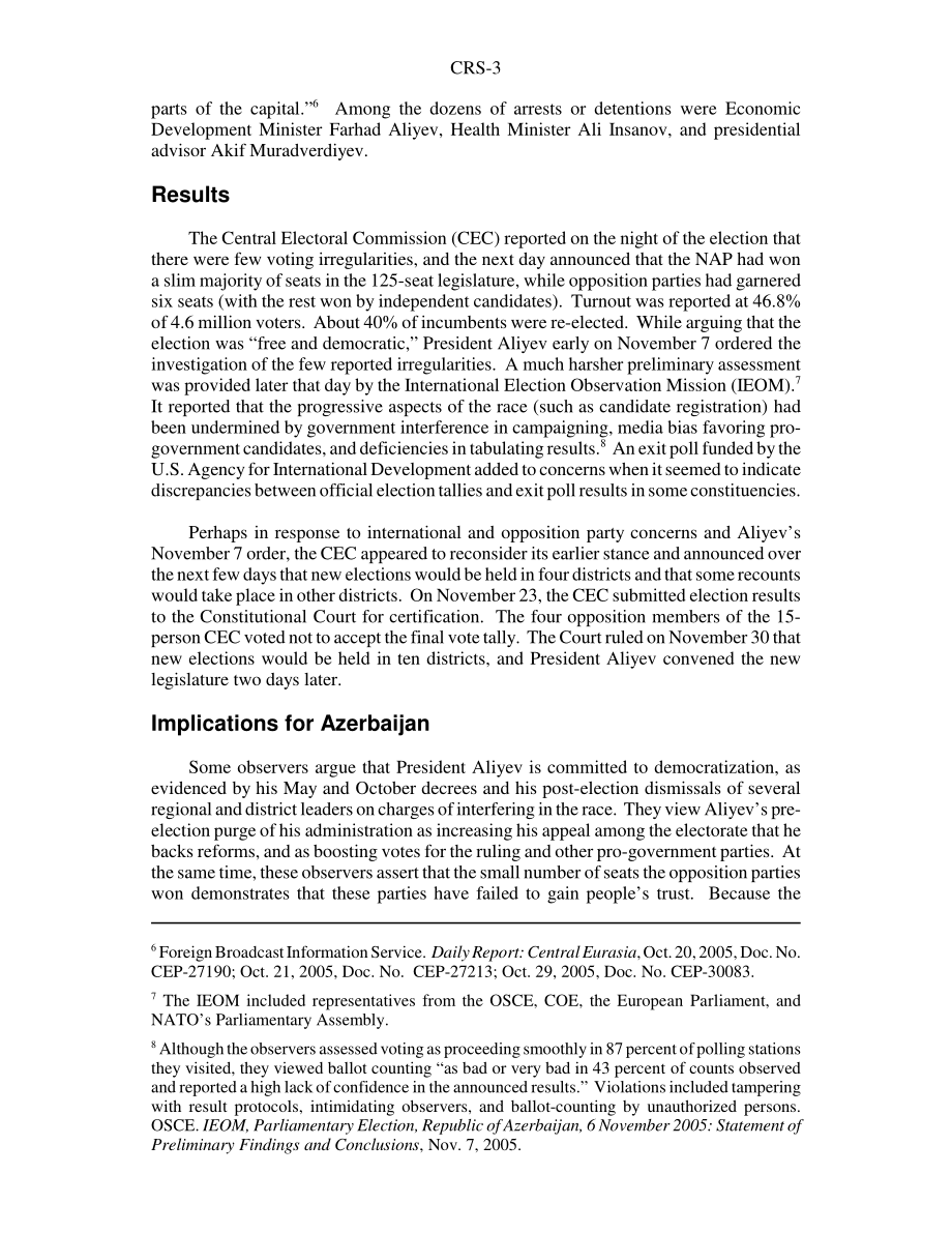 [20051208]RS22340_阿塞拜疆2005年立法选举：结果和对美国利益的影响.pdf_第3页