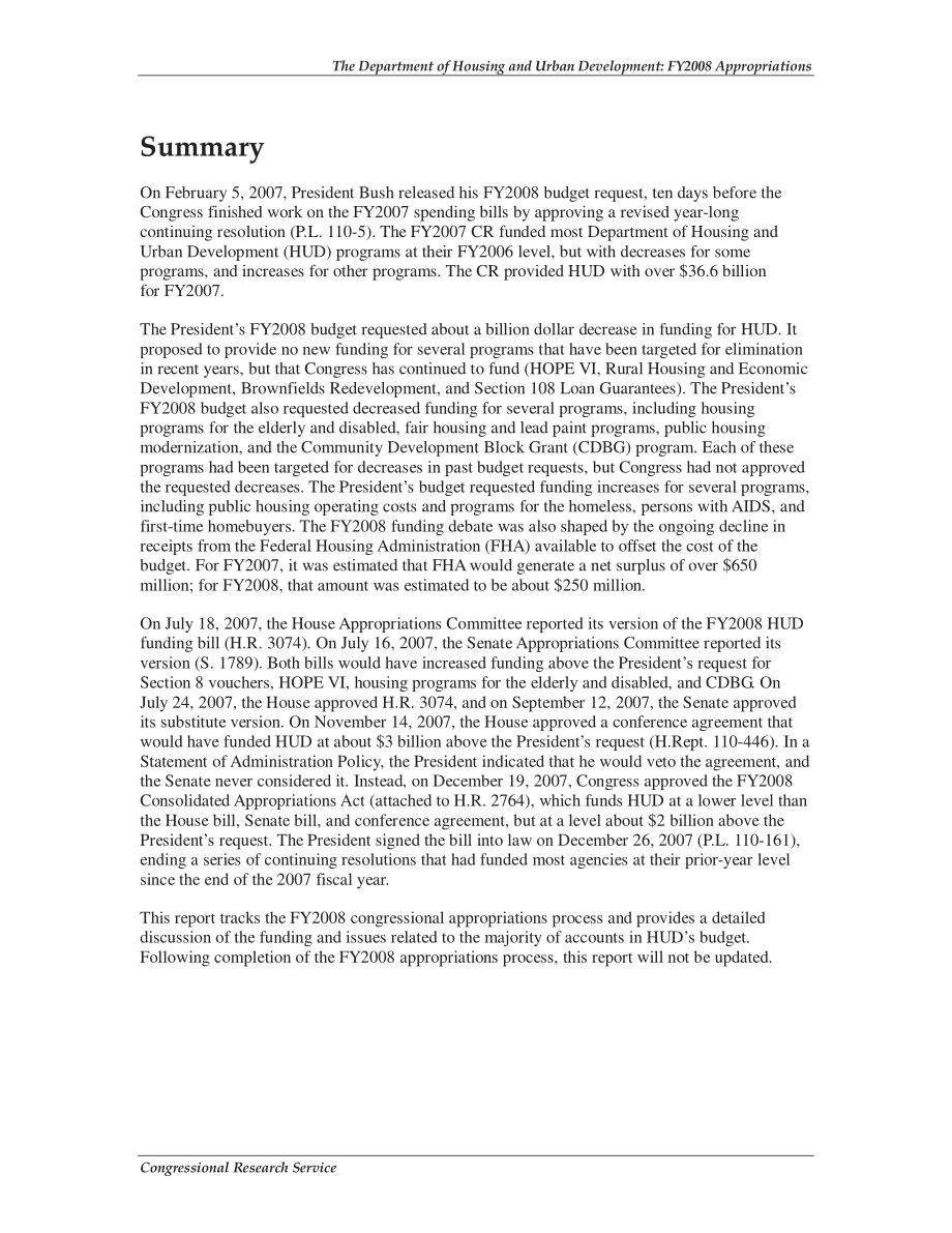 [20080116]RL34022_住房和城市发展部：2008财年拨款.pdf_第2页