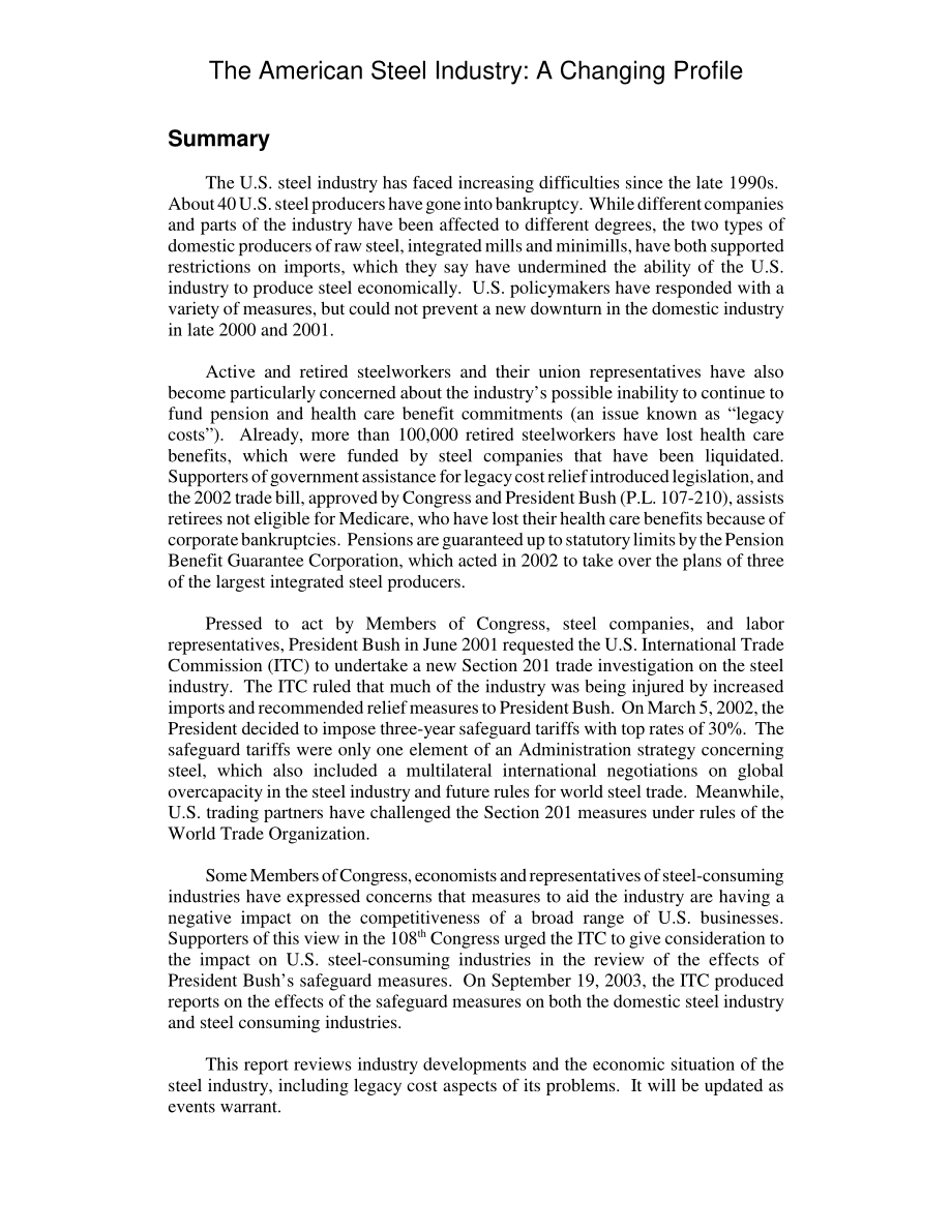[20031110]RL31748_美国钢铁工业：不断变化的个人资料.pdf_第2页