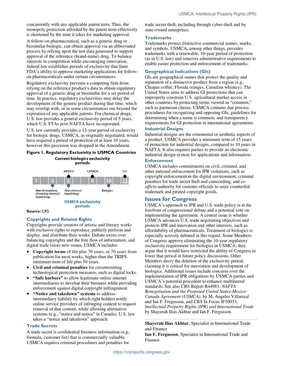 [20200106]IF11314_USMCA：知识产权（IPR）.pdf_第2页