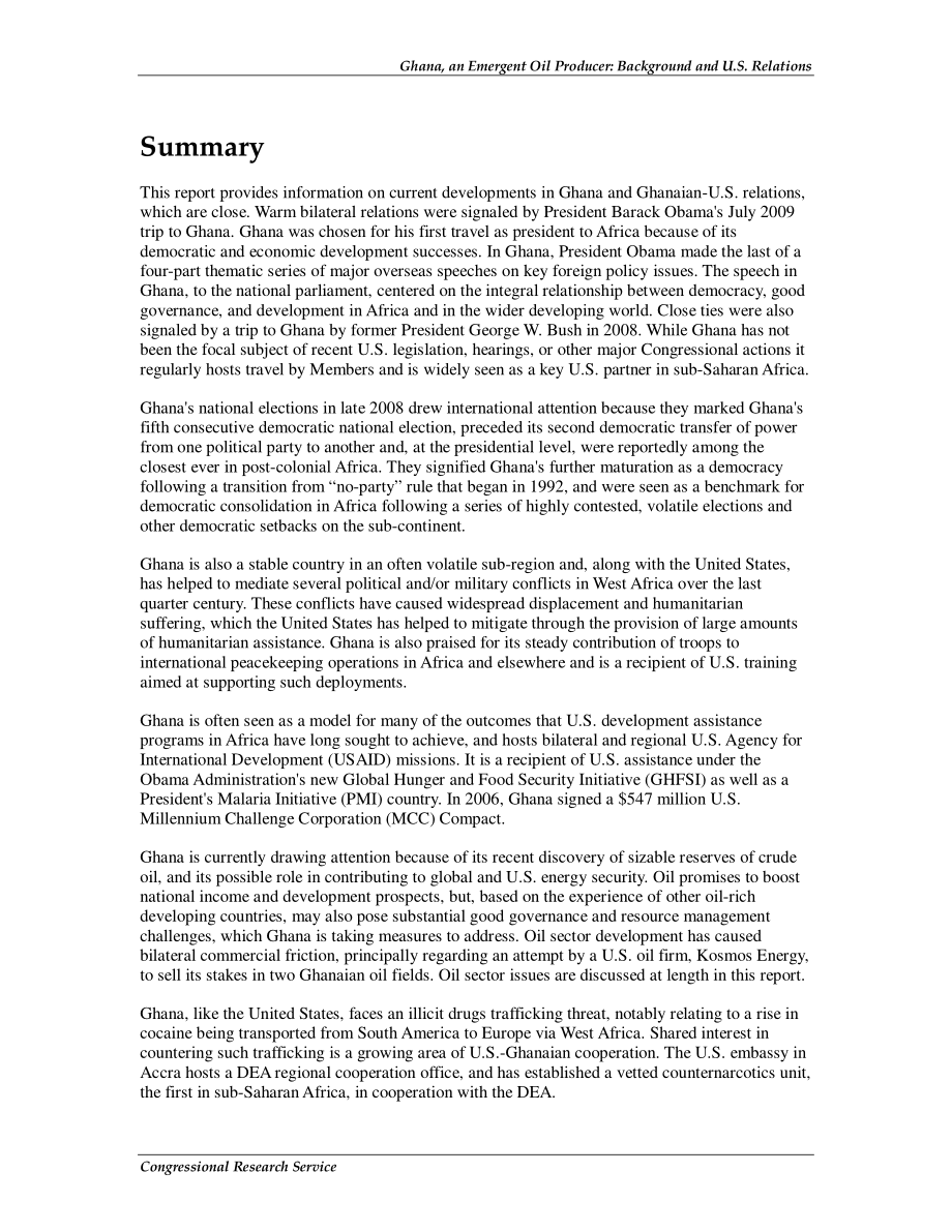 [20101201]RS22809_加纳一个新兴石油生产国：背景和美国关系.pdf_第2页