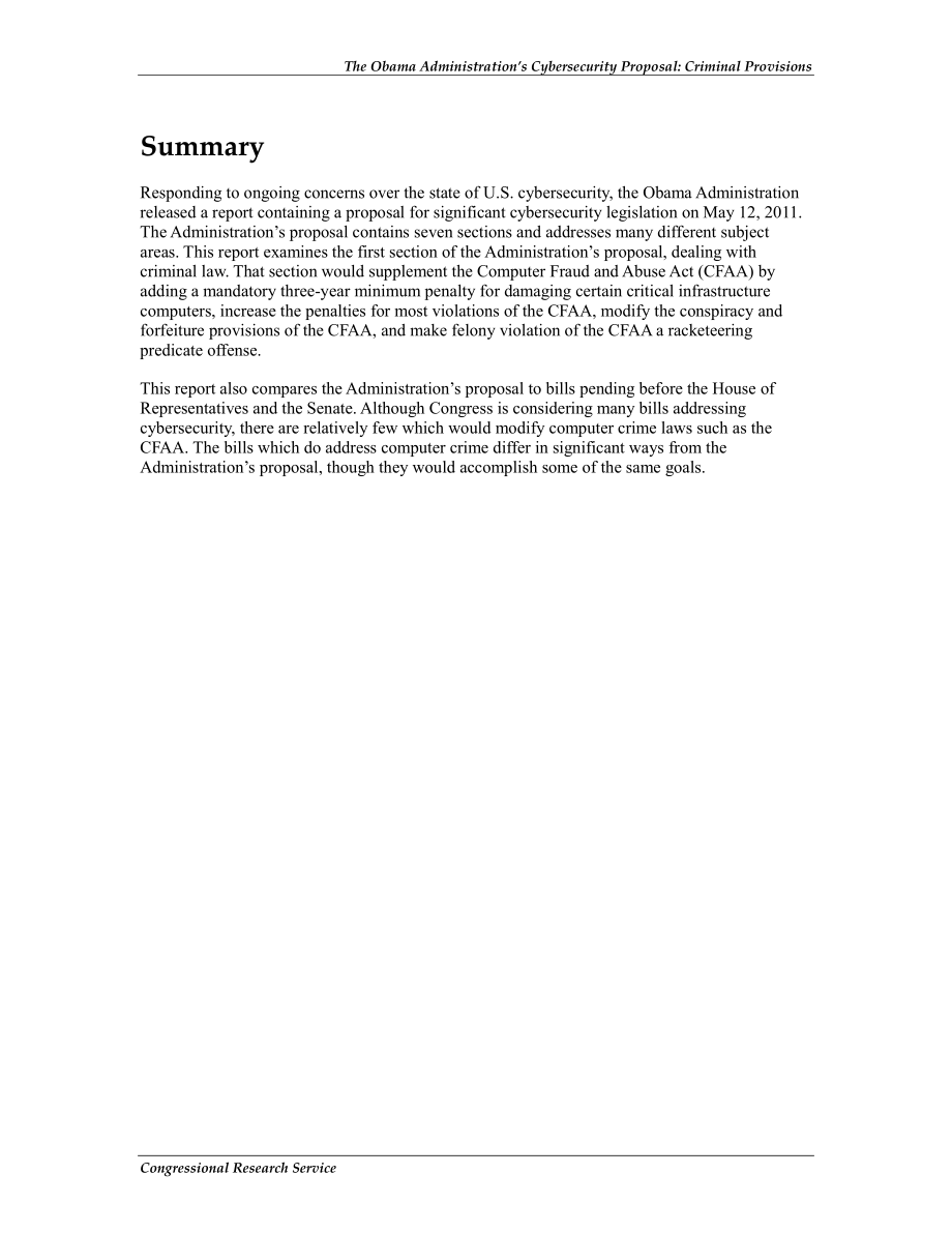 [20110729]R41941_奥巴马政府的网络安全提案：刑事条款.pdf_第2页