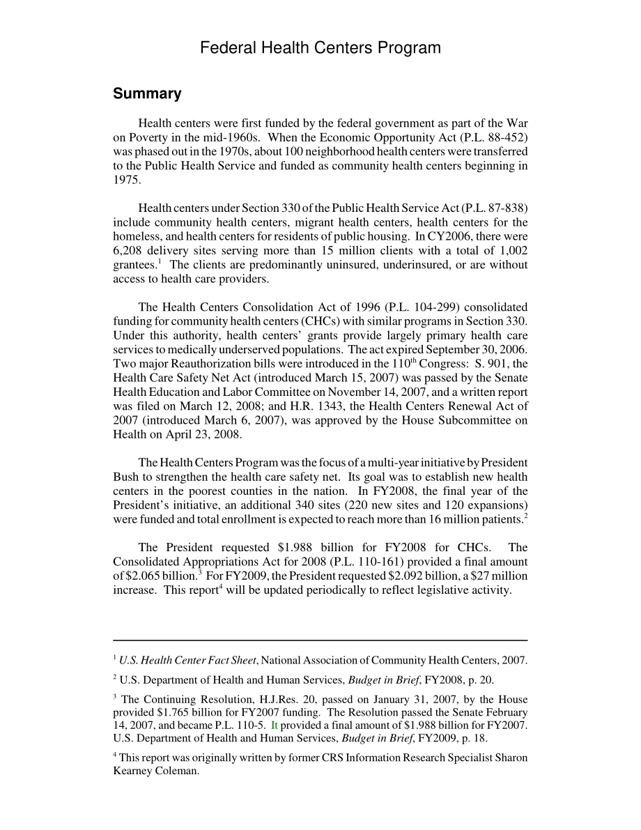 [20080613]RL32046_联邦健康中心计划.pdf_第2页