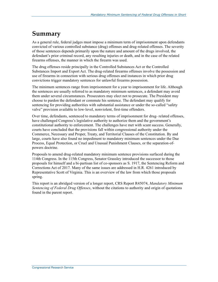 [20180111]R45075_简言之联邦毒品犯罪的强制性最低量刑.pdf_第2页