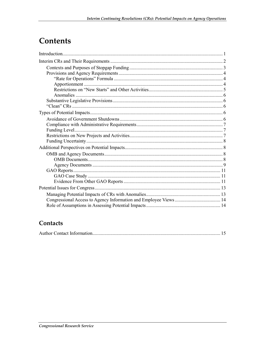 [20120725]RL34700_临时持续决议（CR）：对机构运营的潜在影响.pdf_第3页
