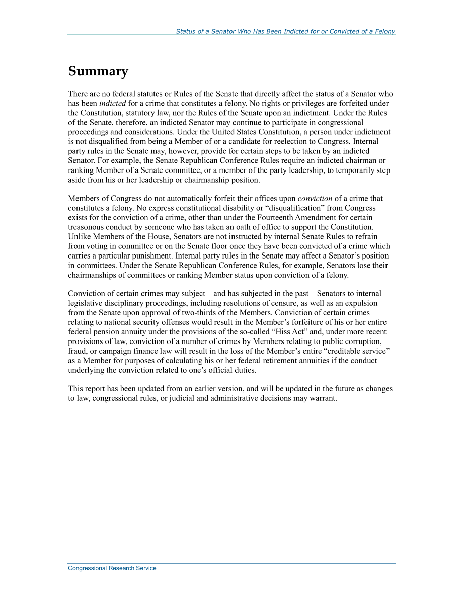 [20150402]RL34716_被指控或被判重罪的参议员的身份.pdf_第2页