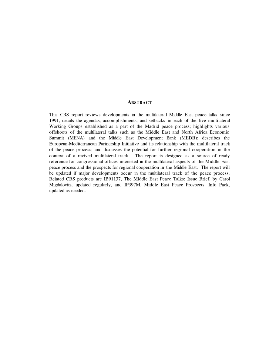 [20000817]RL30311_中东：多边和平谈判.pdf_第2页