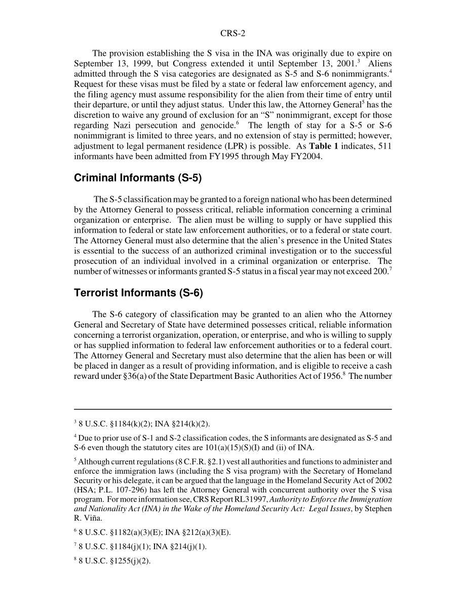 [20070123]RS21043_移民：S为犯罪和恐怖主义线人签发的签证.pdf_第2页