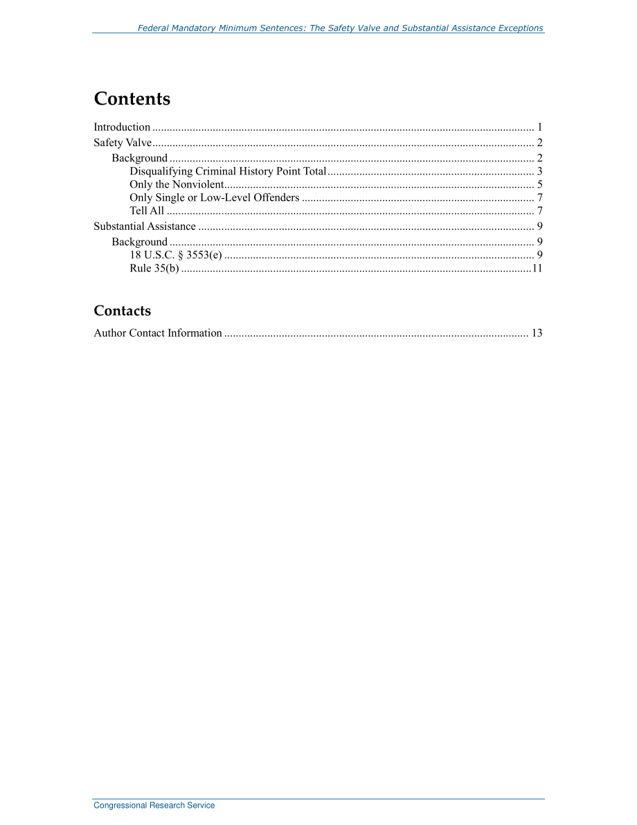 [20190222]R41326_联邦强制最低刑罚：安全阀和实质性协助例外.pdf_第3页