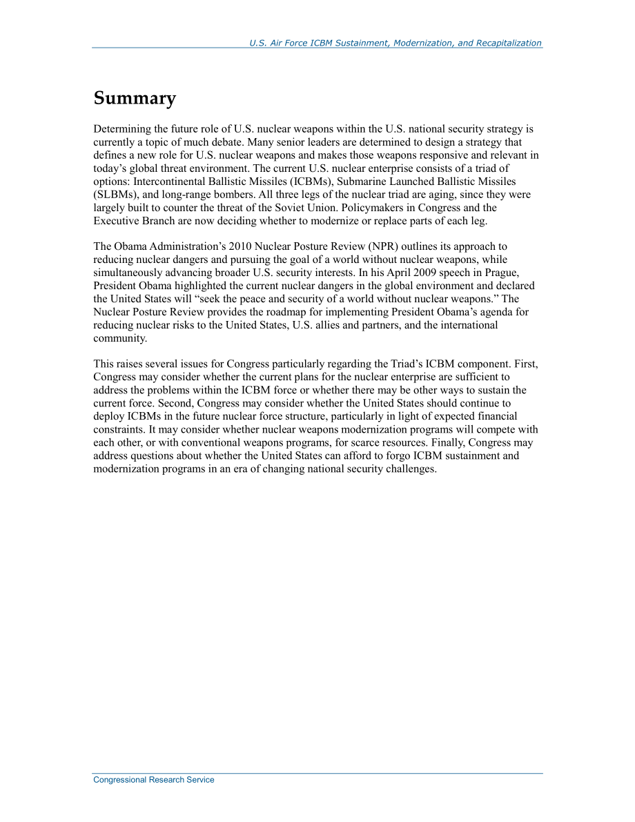 [20150624]R44103_美国空军洲际弹道导弹保障、现代化和资本重组：国会背景和议题.pdf_第2页