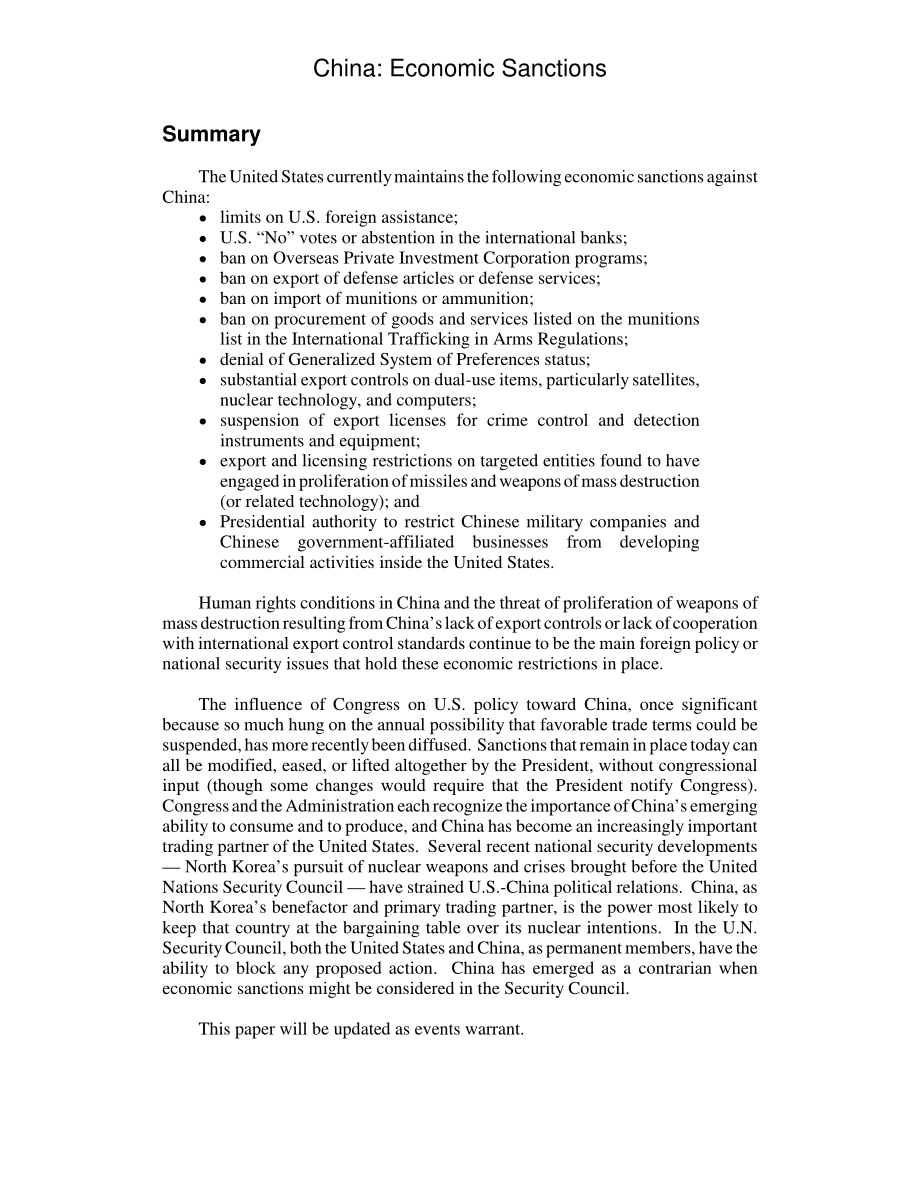 [20060201]RL31910_中国：经济制裁.pdf_第2页