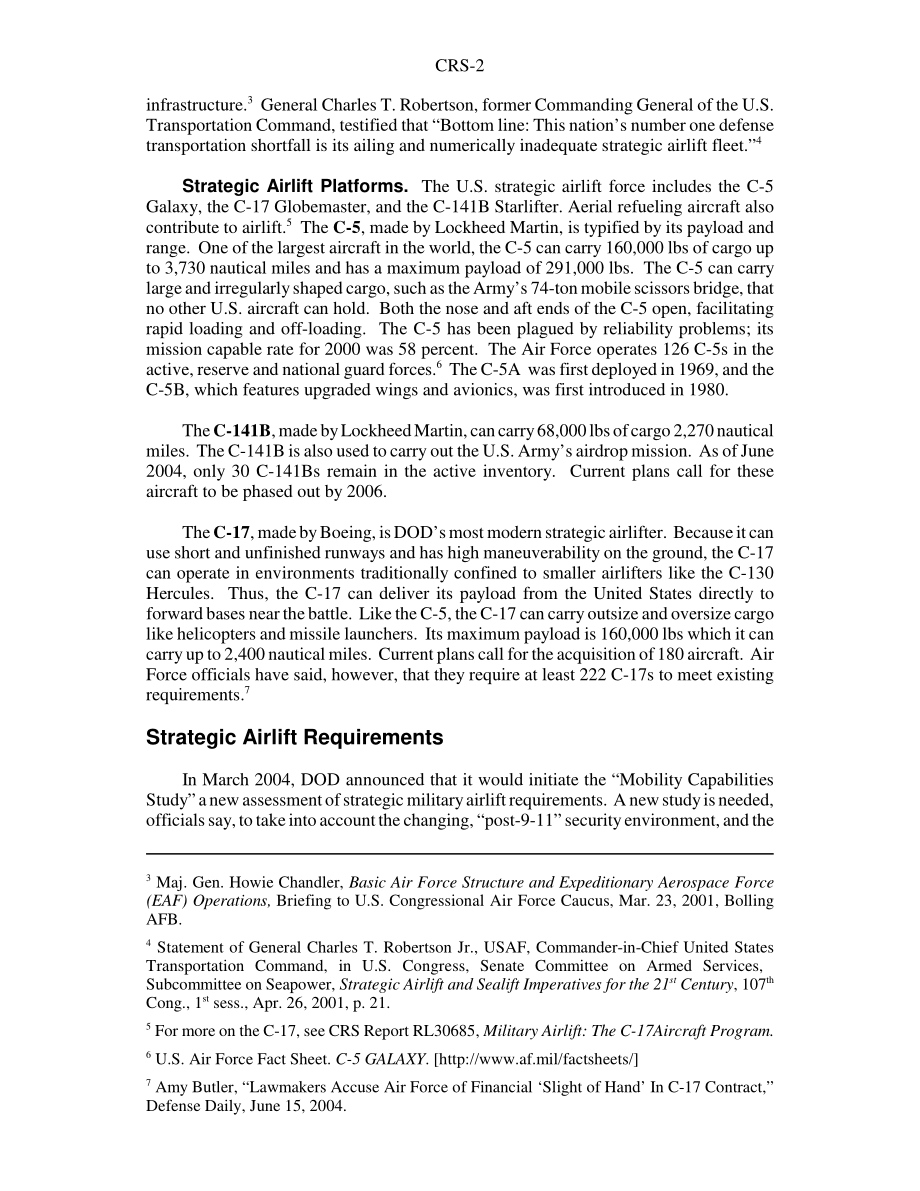 [20050325]RS20915_战略空运现代化：背景、问题和选择.pdf_第2页