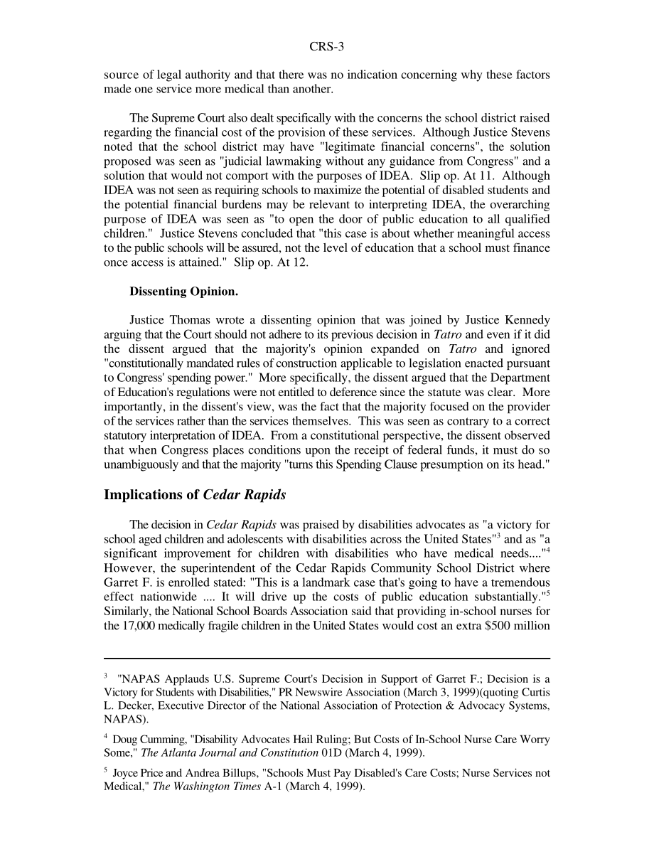 [19990305]RS20104_锡达拉皮兹社区学区诉加勒特F：《残疾人教育法》及相关服务.pdf_第3页
