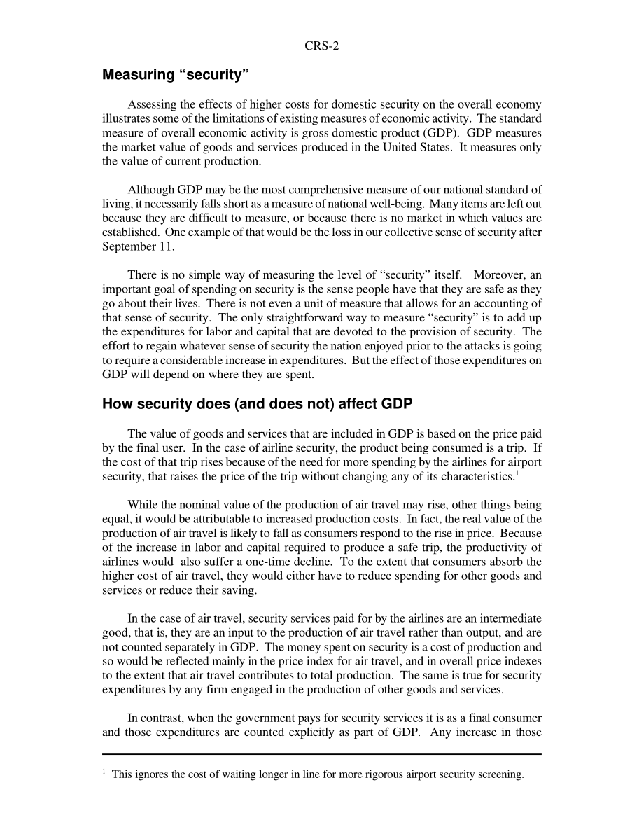 [20011127]RS21076_国土安全支出的经济效应.pdf_第2页