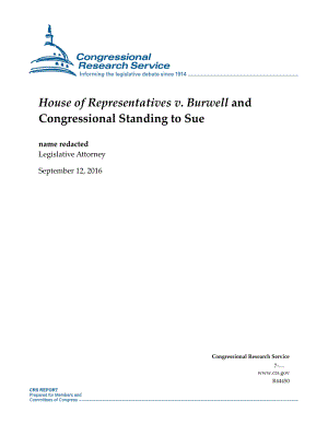 [20160912]R44450_众议院诉Burwell和国会起诉资格.pdf