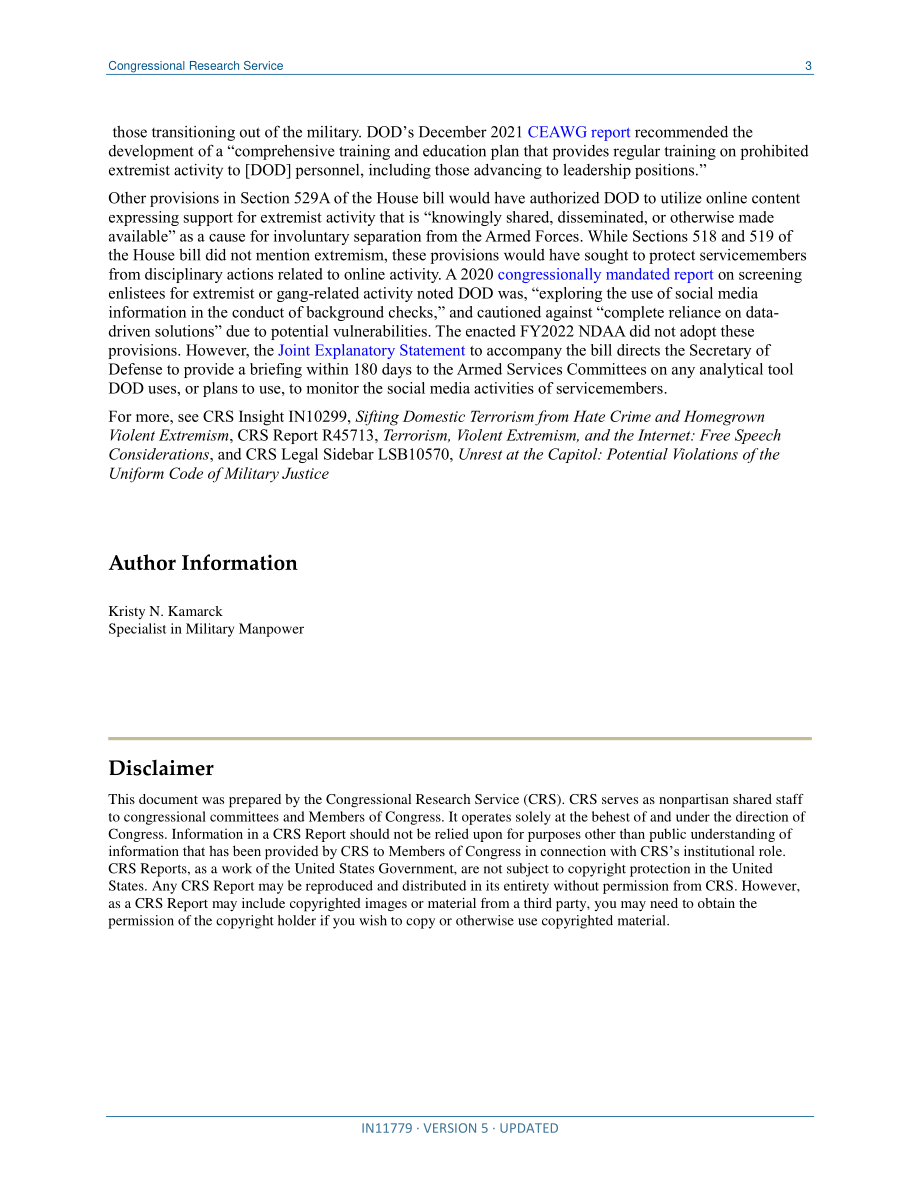 [20220105]IN11779_2022财年NDAA：军队中的极端主义.pdf_第3页