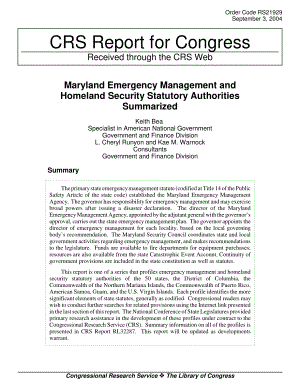 [20040903]RS21929_马里兰州应急管理和国土安全法定机构总结.pdf