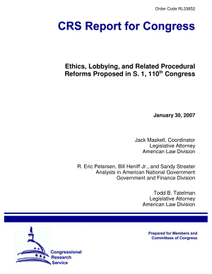 [20070130]RL33852_第110届国会提出的道德、游说和相关程序改革.pdf